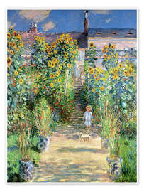 Wandbild Garten in Vétheuil - Claude Monet