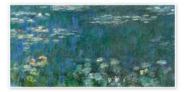 Tableau Les Nymphéas : Reflets verts 1 - Claude Monet