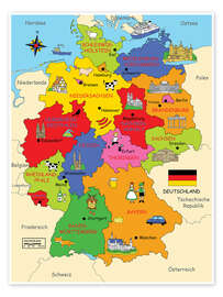 Poster Bundesländer für Kinder - Fluffy Feelings