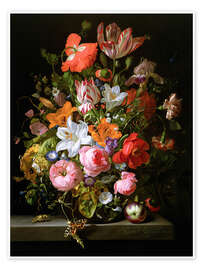 Wandbild Stillleben mit Rosen - Rachel Ruysch