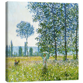 Canvas print Under the poplar trees - Claude Monet