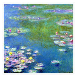 Tableau Nymphéas, 1908 - Claude Monet