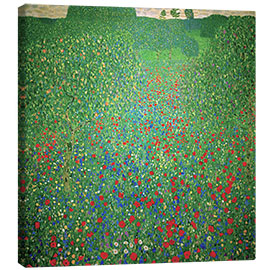 Canvas print Field of poppies - Gustav Klimt