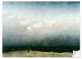 Sticker mural Le Moine au bord de la mer - Caspar David Friedrich