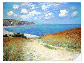 Sticker mural Chemin dans les blés à Pourville - Claude Monet