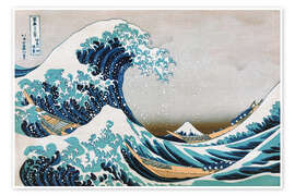 Poster Die große Welle vor Kanagawa III - Katsushika Hokusai