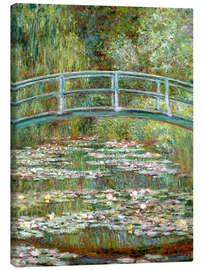 Leinwandbild Brücke über einen Seerosenteich - Claude Monet