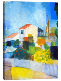 Canvas print The bright house (first version) - August Macke