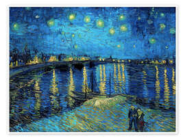 Wandbild Sternennacht über der Rhône - Vincent van Gogh