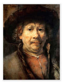 Wandbild Rembrandt, das kleine Selbstbildnis - Rembrandt van Rijn