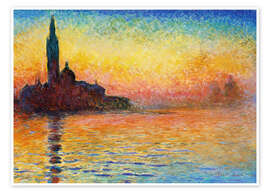 Tableau Saint-Georges-Majeur au crépuscule - Claude Monet