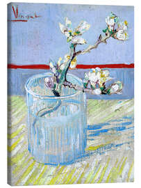 Canvas print Blossoming almond branch in a glass - Vincent van Gogh