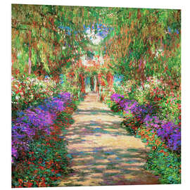 Hartschaumbild Weg im Garten des Künstlers - Claude Monet