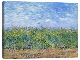 Canvas print Corn field with poppies and partridge - Vincent van Gogh