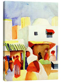 Canvas print Market in Tunis I - August Macke