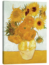 Leinwandbild Zwölf Sonnenblumen in einer Vase - Vincent van Gogh