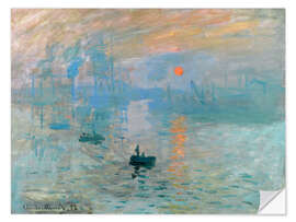 Sticker mural Impression, soleil levant - Claude Monet