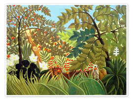 Wandbild Exotische Landschaft - Henri Rousseau