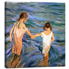 Leinwandbild Kinder im Meer - Joaquín Sorolla y Bastida