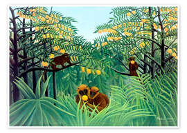 Wandbild Affen im Urwald - Henri Rousseau