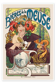 Veggbilde Bières de la Meuse - Alfons Mucha