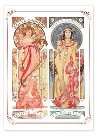 Stampa Moet &amp; Chandon, Collage - Alfons Mucha