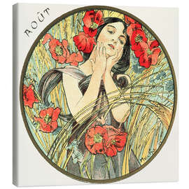 Canvas print The Months - August (Août) - Alfons Mucha