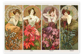 Stampa Le pietre preziose - Alfons Mucha