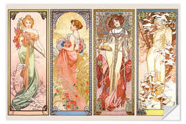 Sticker mural Les saisons - Alfons Mucha