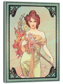 Canvas print The Four Seasons - Spring (detail) - Alfons Mucha