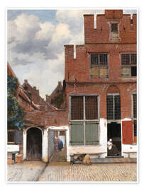 Wandbild Straße in Delft - Jan Vermeer