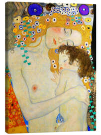 Canvas print Mother and Child (detail) II - Gustav Klimt