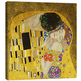 Leinwandbild Der Kuss (Detail) II - Gustav Klimt