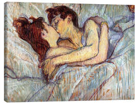 Leinwandbild Im Bett: der Kuss - Henri de Toulouse-Lautrec