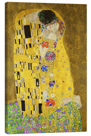 Leinwandbild Der Kuss (Detail) - Gustav Klimt