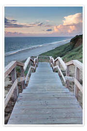 Wandbild Treppe zum Strand in Kampen, Sylt - Markus Lange