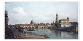 Wandbild Dresden mit Augustusbrücke - Bernardo Bellotto (Canaletto)