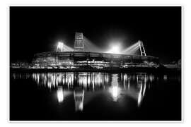 Wandbild Bremer Stadion schwarz/weiß - Tanja Arnold Photography