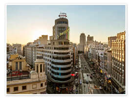 Obra artística Gran Vía a la luz del atardecer - Matteo Colombo