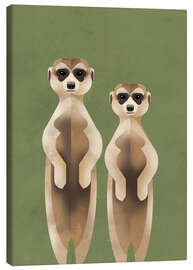 Canvas print Meerkats - Dieter Braun