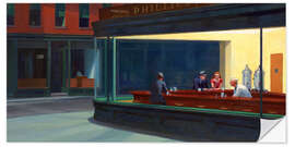 Sticker mural Nighthawks - Edward Hopper