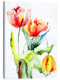 Canvas print Three Tulips