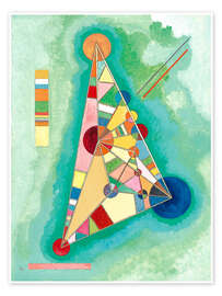 Poster Bunt im Dreieck - Wassily Kandinsky