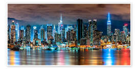 Wandbild New-York-Skyline bei Nacht - Sascha Kilmer