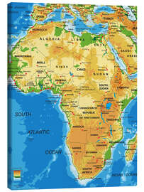 Canvas print Africa - Topographic Map I