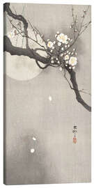 Canvas print Plum Blossoms at Night - Ohara Koson