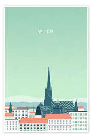 Wandbild Wien Illustration - Katinka Reinke