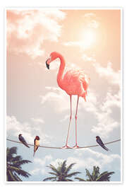 Poster Flamingo &amp; Friends - Jonas Loose