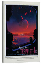 Leinwandbild Retro Space Travel - Trappist-1e - NASA