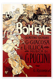 Poster La Boheme, Puccini - Adolfo Hohenstein